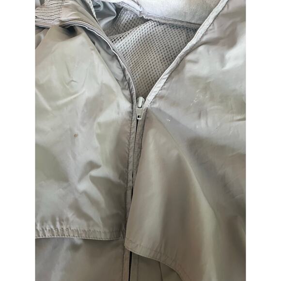 Vintage Woolrich Full Zip Windbreaker w Hidden Hood Gray Size Medium JJ - Picture 7 of 9